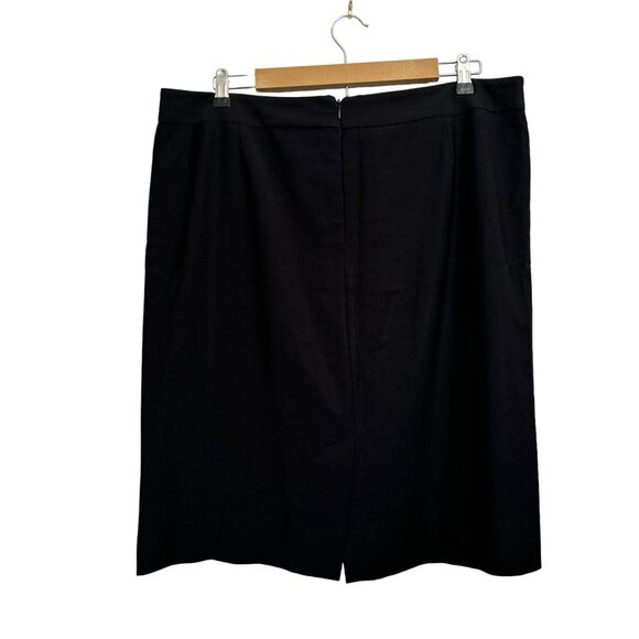 Black Talbots Womens Skirt Straight Size 16 Cotton Polyester Blend - Picture 6 of 11